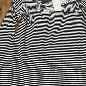 Elegant Striped Black and White Blouse